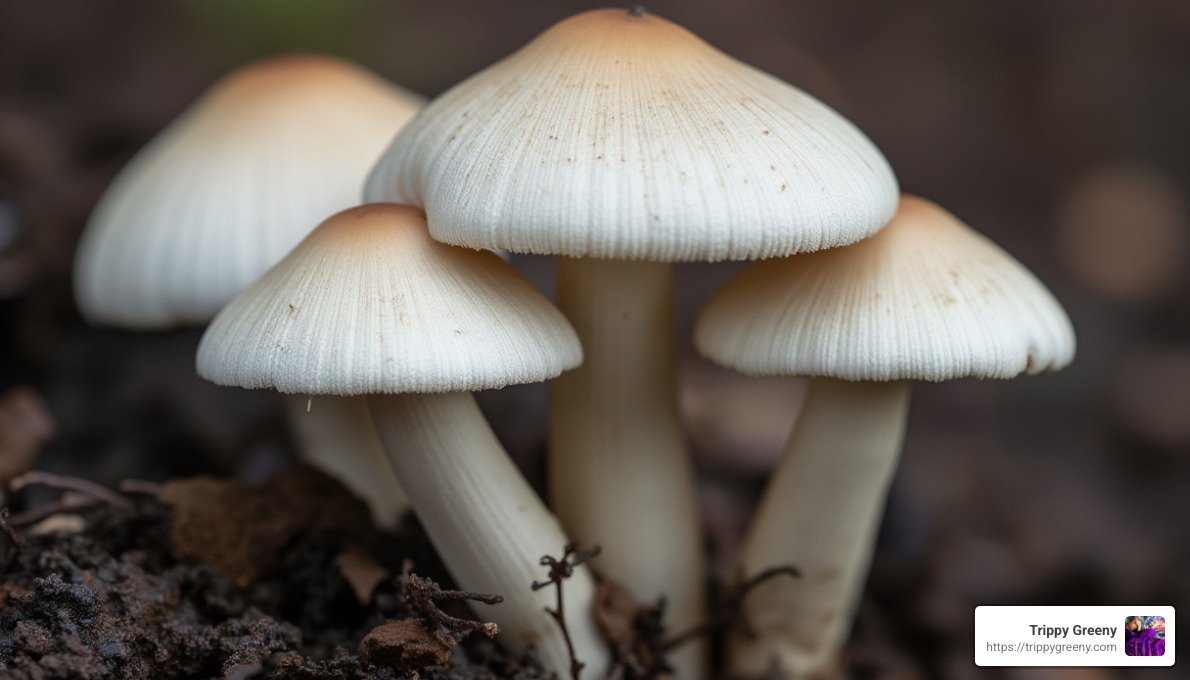 growing albino A+ mushrooms