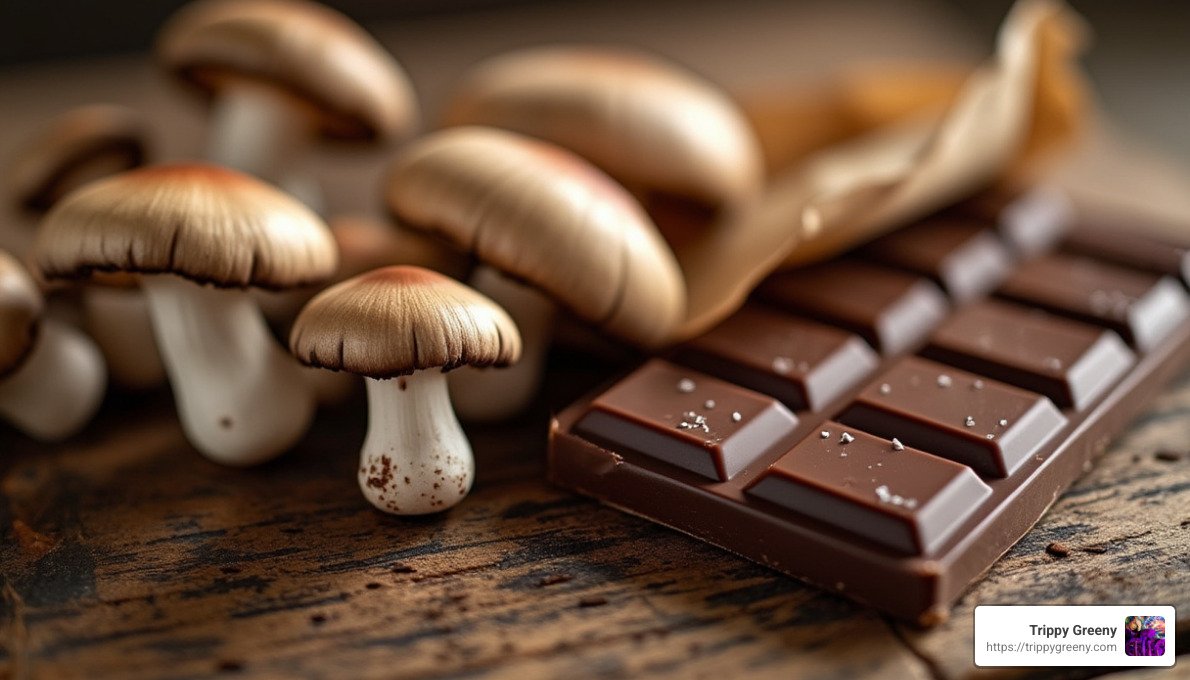 mushroom chocolate bars
